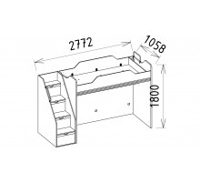 Детская кровать чердак Менти (Menty) MENTY-37