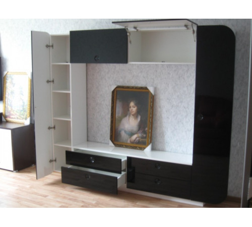 Стенка iMeb (АйМеб) МН-401.1 черный глянец от Мебель-Неман